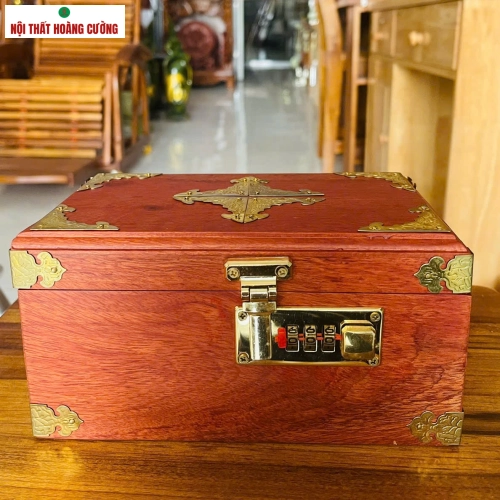 Hộp Đựng Tiền Gỗ Hương 01