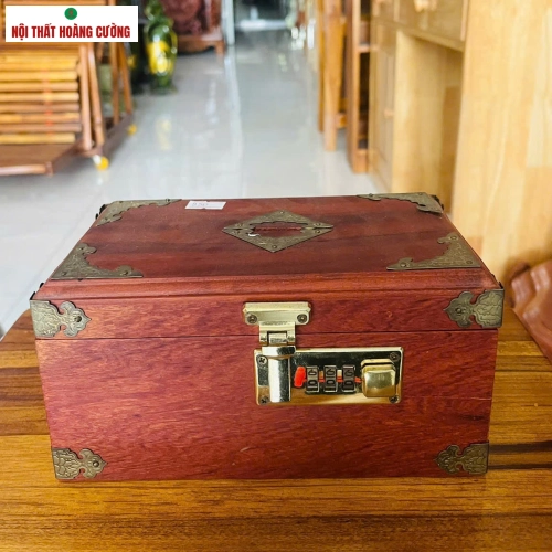 Hộp Đựng Tiền Gỗ Hương 01