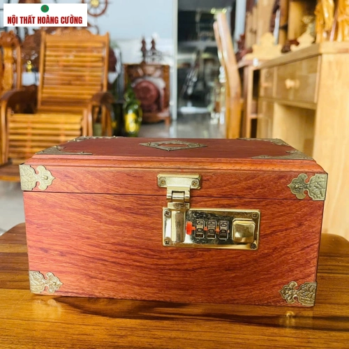 Hộp Đựng Tiền Gỗ Hương 01