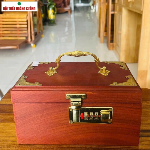 Hộp Đựng Tiền Gỗ Hương 01