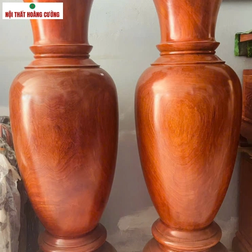 Cặp Lục Bình Gỗ Hương 01